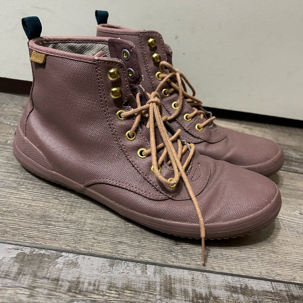 Keds Scout Splash Waterproof Laceup Rain Boots in Burgundy